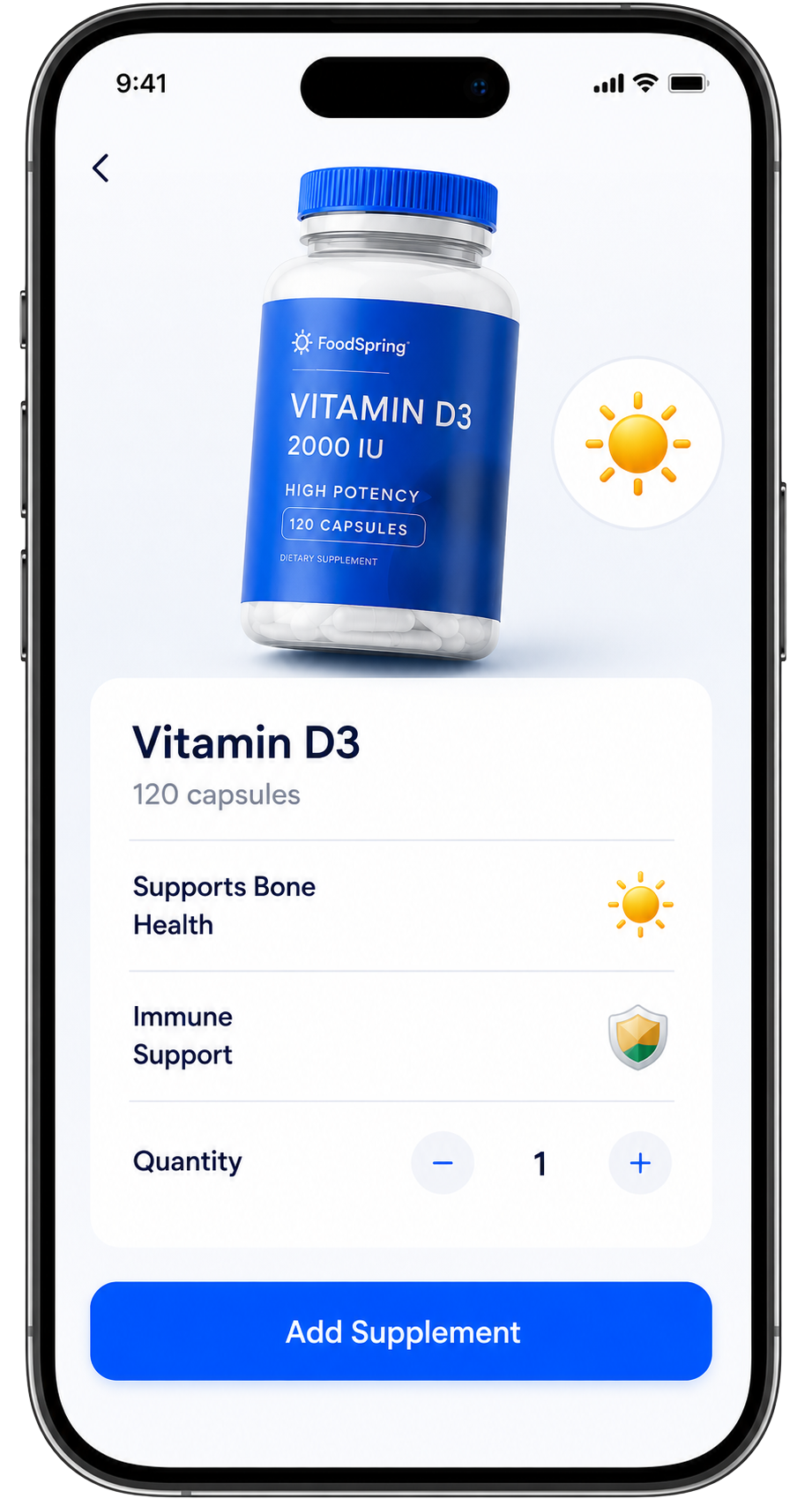 Veylo Product Details screen