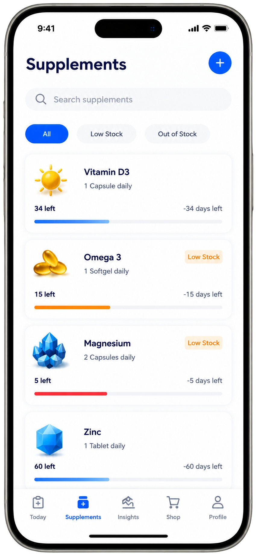 Veylo Supplements screen